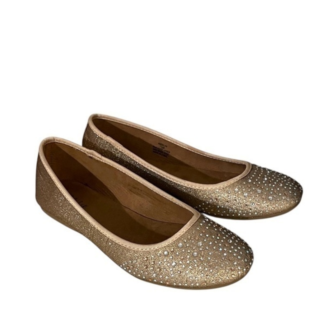 Style & Co Women’s Ballet Flats Gold Sparkle Bling Size 7.5